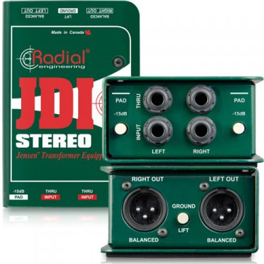 青海Radial,JDI Stereo,立体声非平衡输入无源DI直插盒,DI盒,隔离变压器