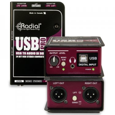 青海Radial,USB Pro,立体声USB计算机DI直插盒,有源DI盒,USB-Pro,立体声USB DI盒,有源直接盒