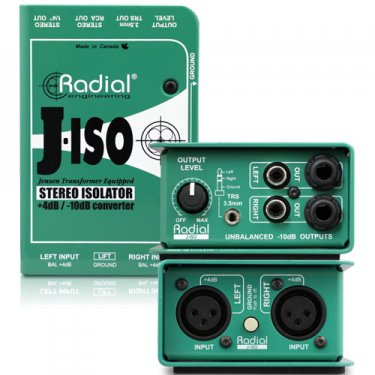 青海Radial,J-Iso,立体声非专业设备DI直插盒,转换器,立体声线路隔离变压器,DI盒,无源隔