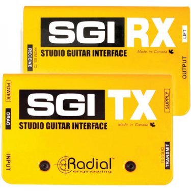 青海Radial,SGI,现场吉他远程传输器DI直插盒,吉他接口,带TX,RX模块,吉他DI盒,