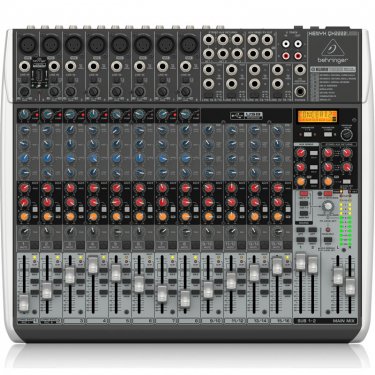 青海百灵达 Behringer QX2222USB 模拟调音台 USB声卡调音台 直播K歌调音台