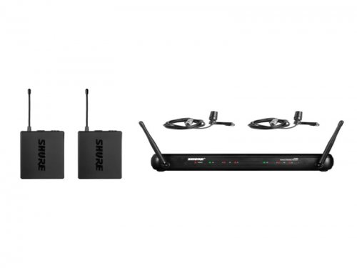 青海Shure 舒尔 SVX188/CVL 双领夹式话筒系统 胸麦 一拖二无线话筒