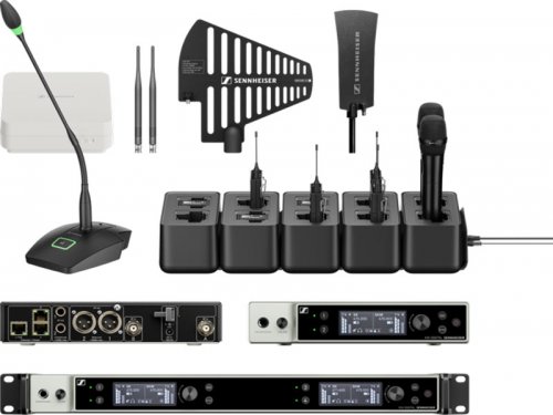 青海森海赛尔 EW-DX EM 2 DANTE 双通道一拖二无线麦克风 教学会议舞台演出直播无线话筒 Sennheiser